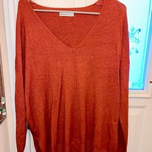 Zenana Outfitters Terracotta V-Neck Top